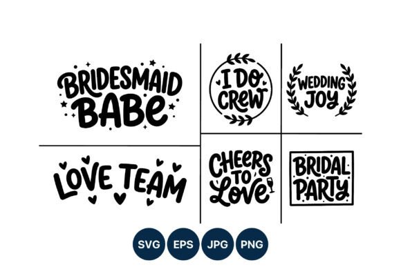 Celebrate in Style with the Wedding Party Phrase Collection