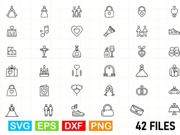 Crafting Your Brand's Visual Story with the Wedding Icons SVG Bundle