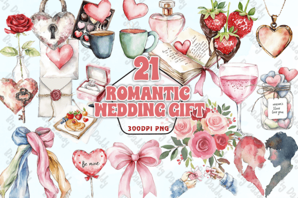 Discover the Romantic Wedding Gift PNG for Your Projects