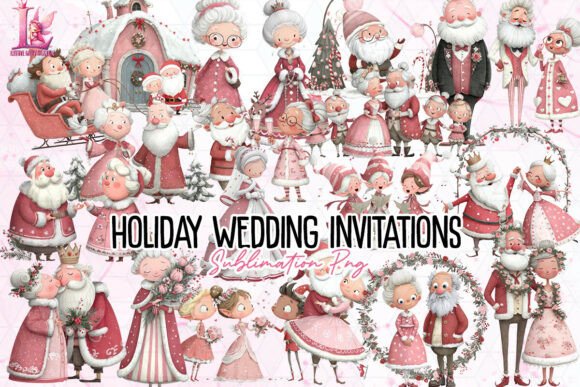 Elevate Your Festive Stationery with Holiday Wedding Invitations PNG
