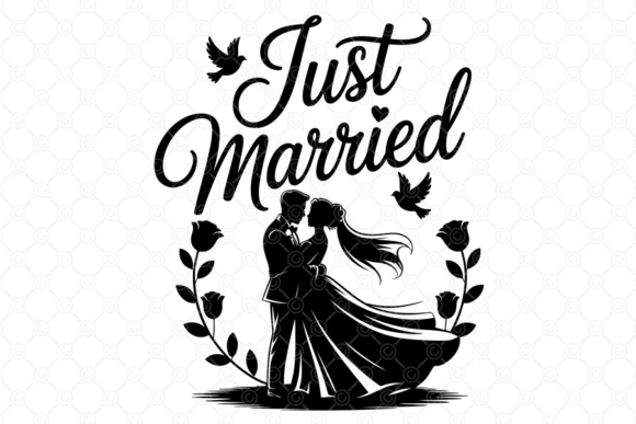 Just Married SVG, Wedding Couple SVG, 05: A Designer's Guide to Wedding Decor