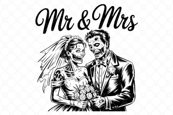 Mr and Mrs SVG: Crafting a Zombie Wedding Theme