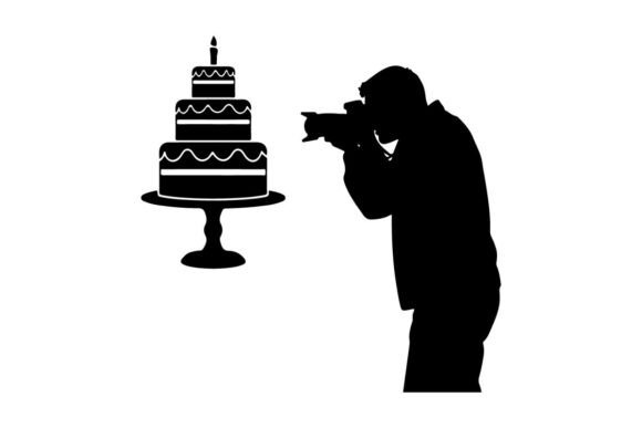 Photographer Taking Picture of Wedding C: A Modern Design Asset