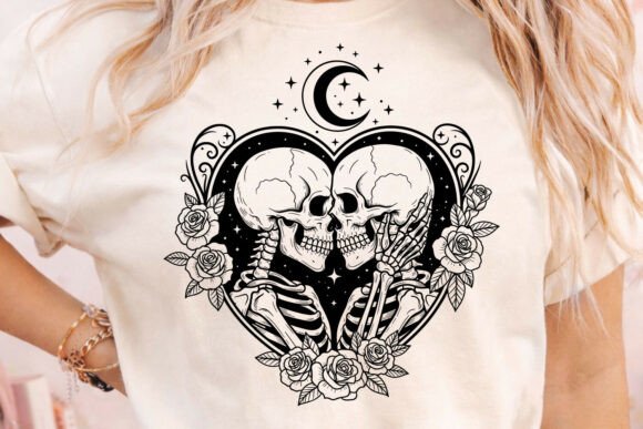 Romantic Wedding Couple Skeleton SVG PNG: Embracing Dark Romance