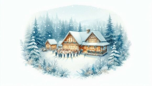 Snowy Lodge Wedding: A Cozy Display Font for Winter Projects