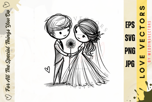 Wedding Couple and Love Vectors - C72: A Designer's Guide to Elegant Graphics