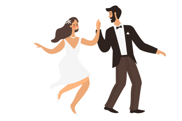 Wedding Couple at Holiday Party: Marriag Font Guide