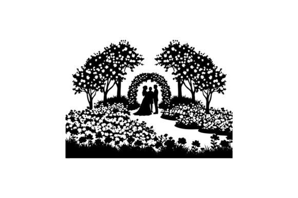 Wedding Couple Under Floral Arch Vector: A Designer's Essential Asset