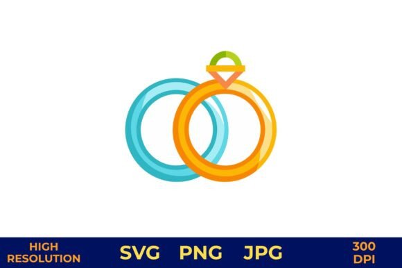 Wedding Rings Icon Design Vector: Instant Elegance