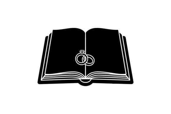 Wedding Rings on Open Book Vector Illust: A Designer's Guide